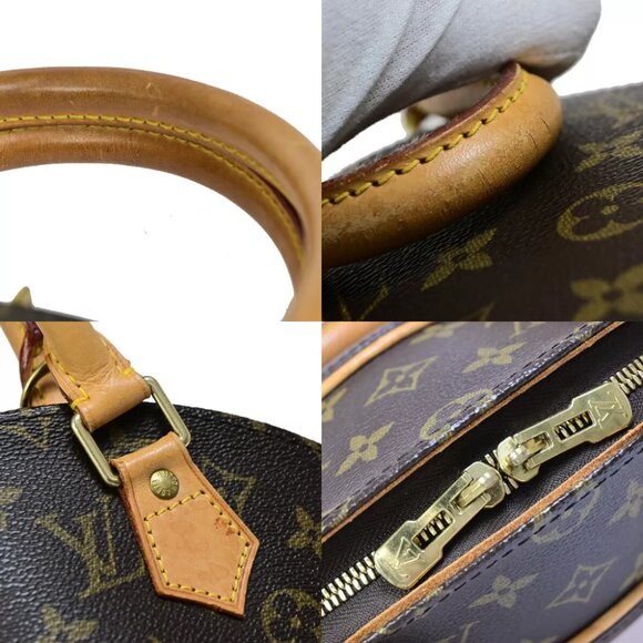 LOUIS VUITTON LV Logo Ellipse PM Hand Bag Monogram Leather Brown M51127 79EB560 - Picture 9 of 16